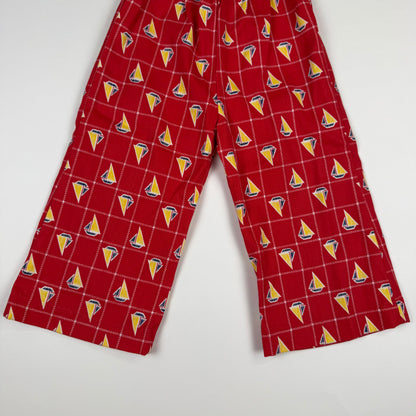 Vintage 1970's Sail Boat Bellbottom Pants - 2T Slim