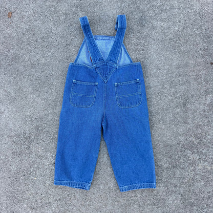 Vintage Zebra Denim Overalls - 3T