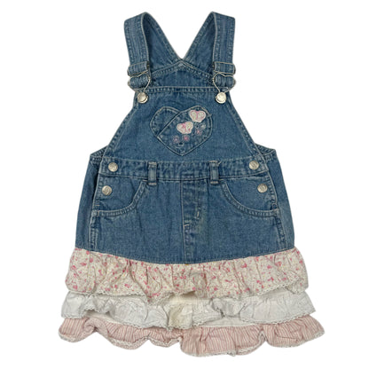 Y2K Floral Denim Dress - 3T