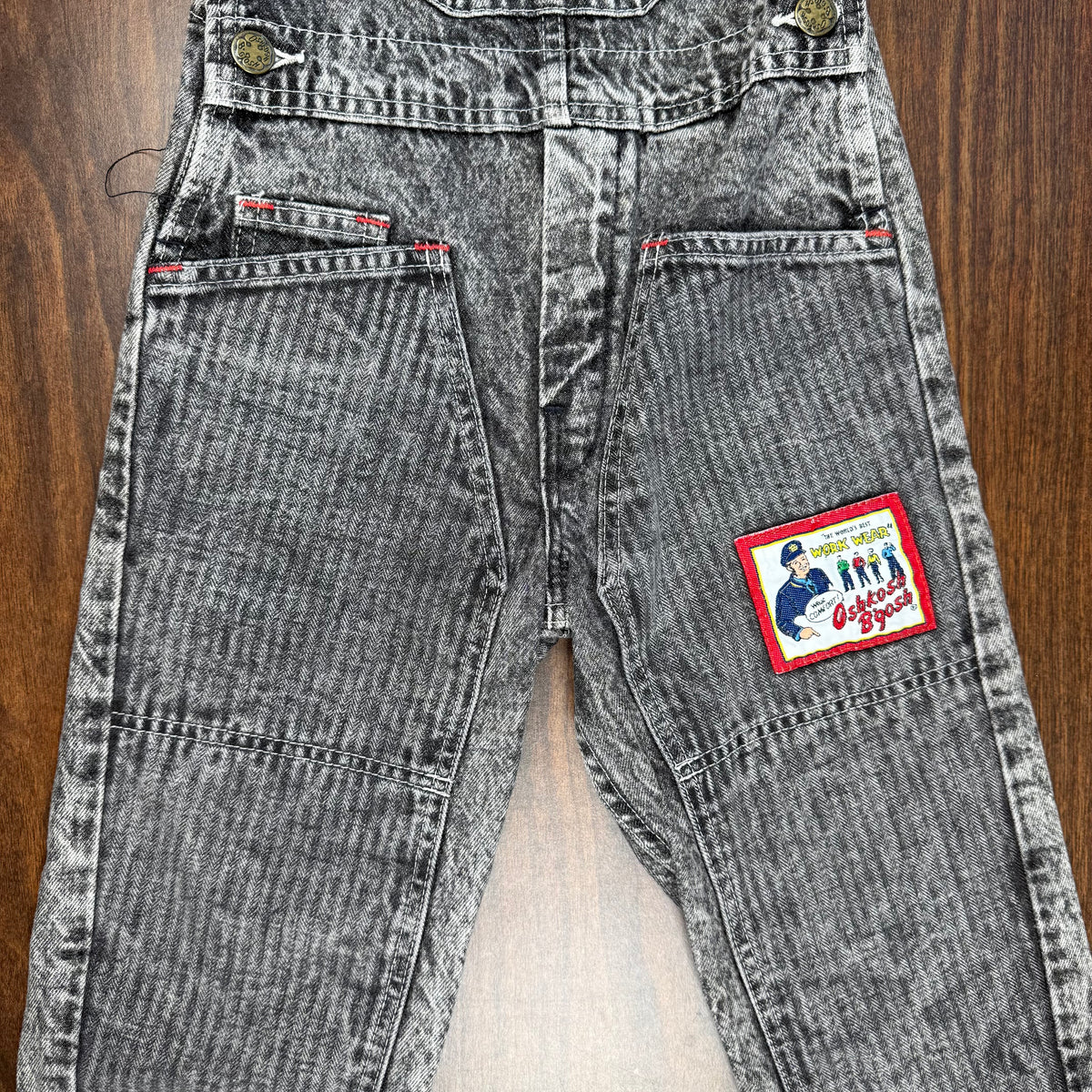 Vintage Oshkosh B'Gosh Stone Washed Denim Overalls - 4/5T