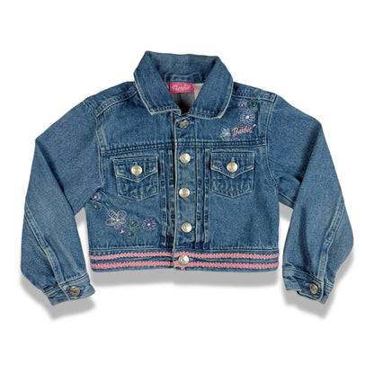 2001 Vintage Y2K Barbie Denim Jacket - 4/5T