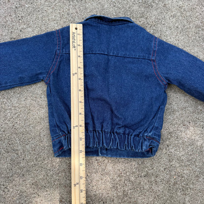 Vintage Park Bench Kids Flannel Lined Denim Jacket - 18 Months