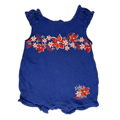 Vintage Hawaii Flower Romper - 18 Months