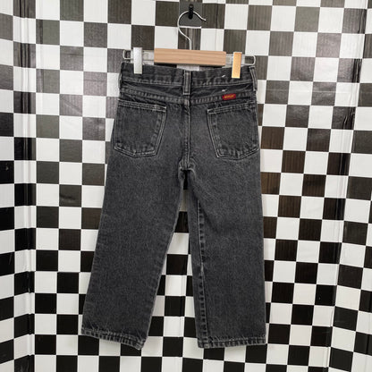 Vintage Rustler Faded Black Straight Leg Denim Jeans - 4T