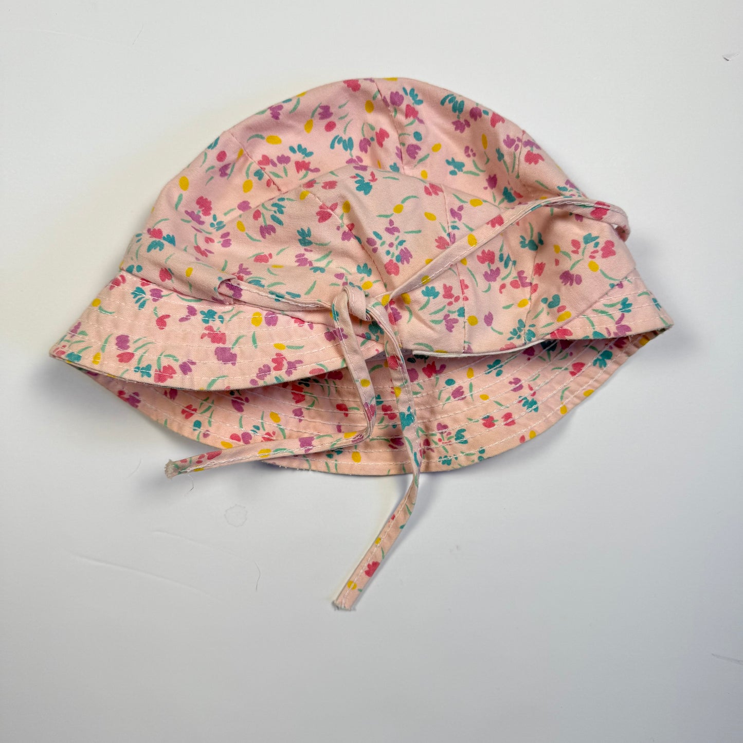 Vintage Oshkosh B'Gosh Pink Floral Sun Hat - Baby/Toddler