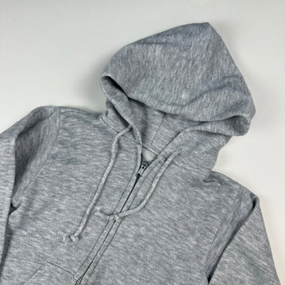 Vintage 1970's Grey Hooded Zip Up Sweatshirt - 2/3T