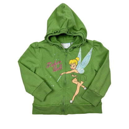 Y2K 2000's Tinkerbell Hoodie Zip Up Sweatshirt - Toddler 3T