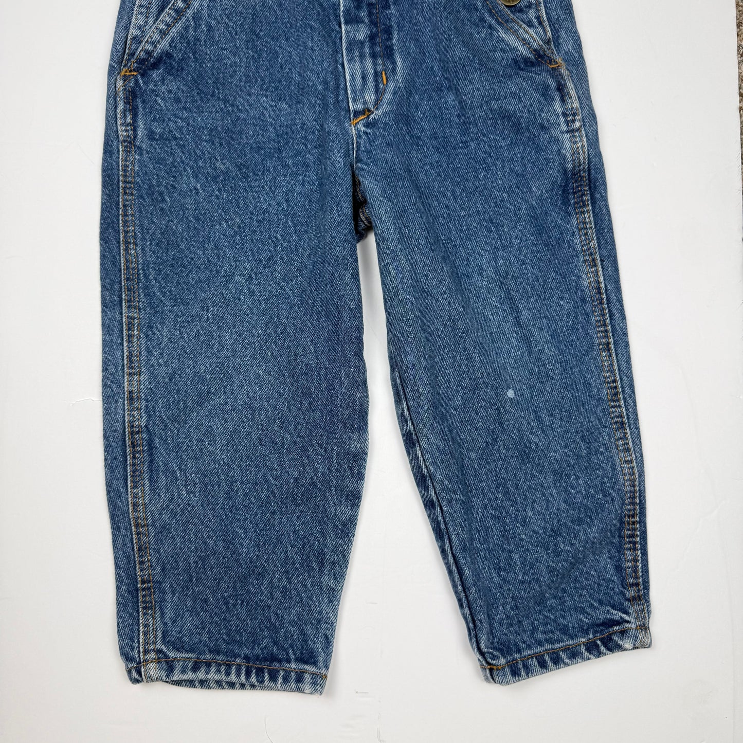 Vintage Flag Denim Overalls - 2T