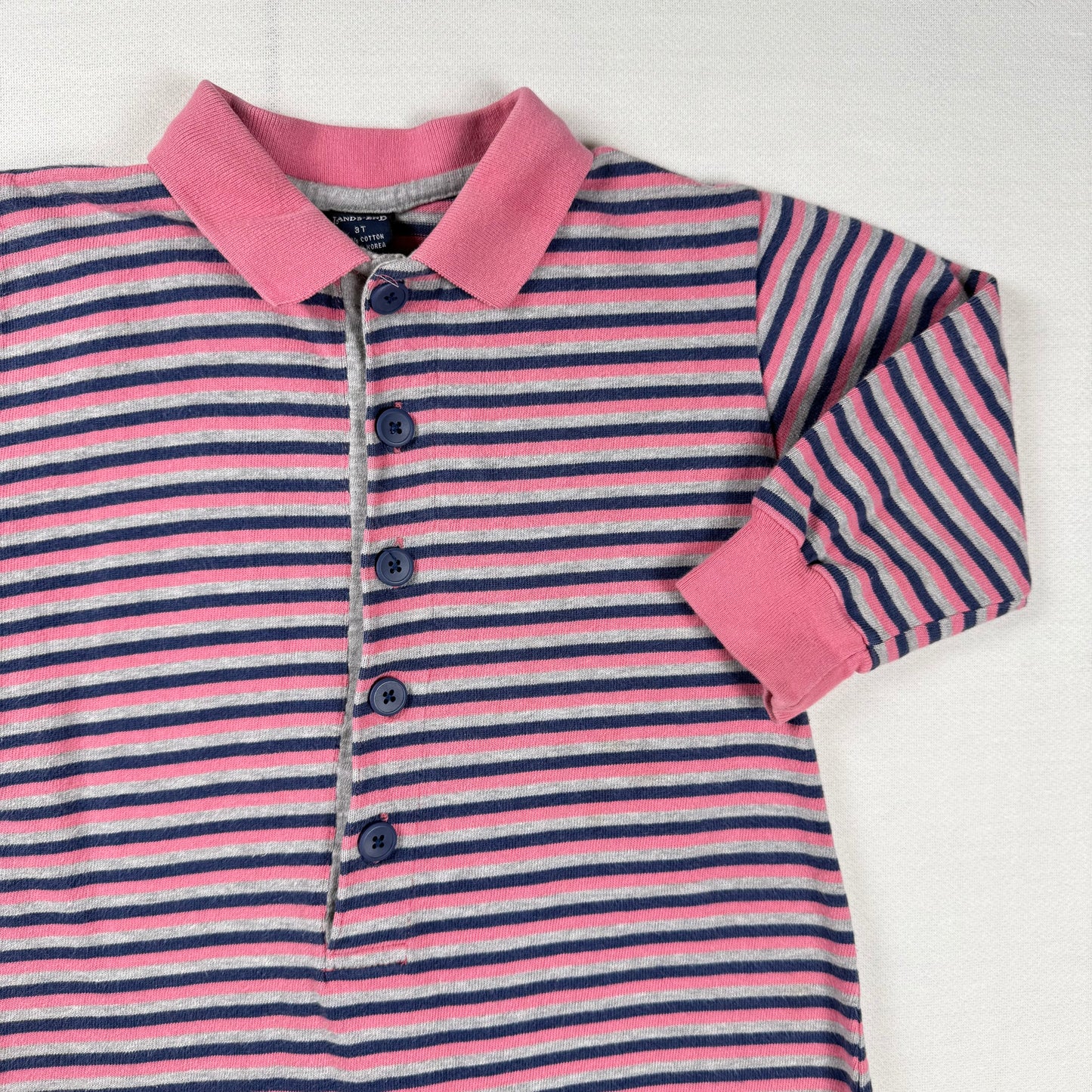 Vintage Land's End Striped Romper - 3T