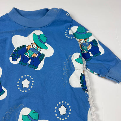 Vintage Small Stars Cowboy Romper - 12 Months