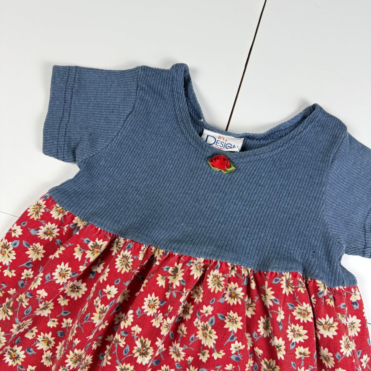 Vintage 1990's Sunflower Floral Dress - 3T