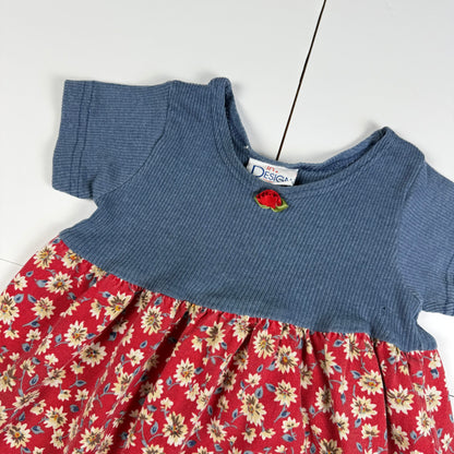 Vintage 1990's Sunflower Floral Dress - 3T