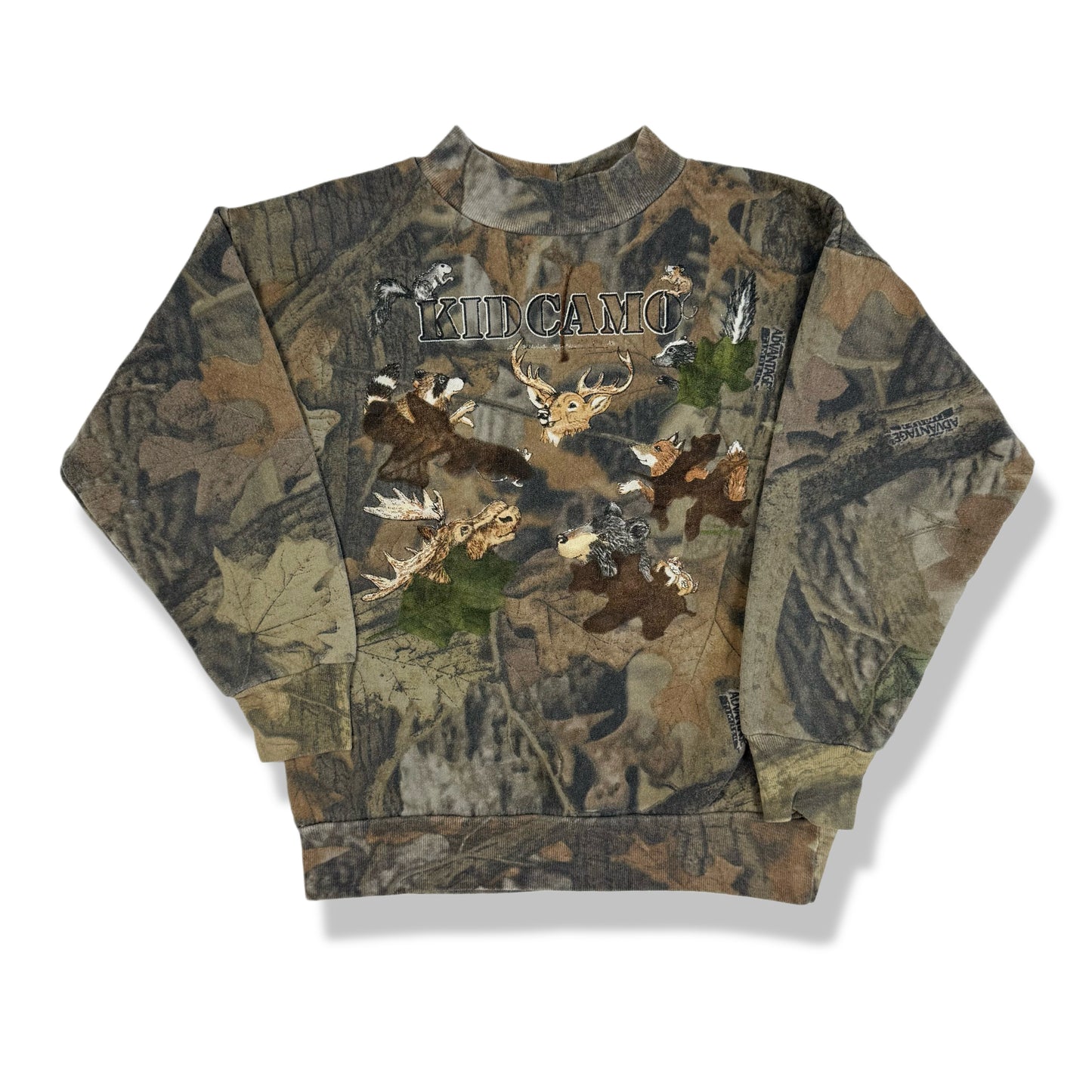 Vintage Artisans Kid Camo Mock Neck Sweatshirt - 4/5T