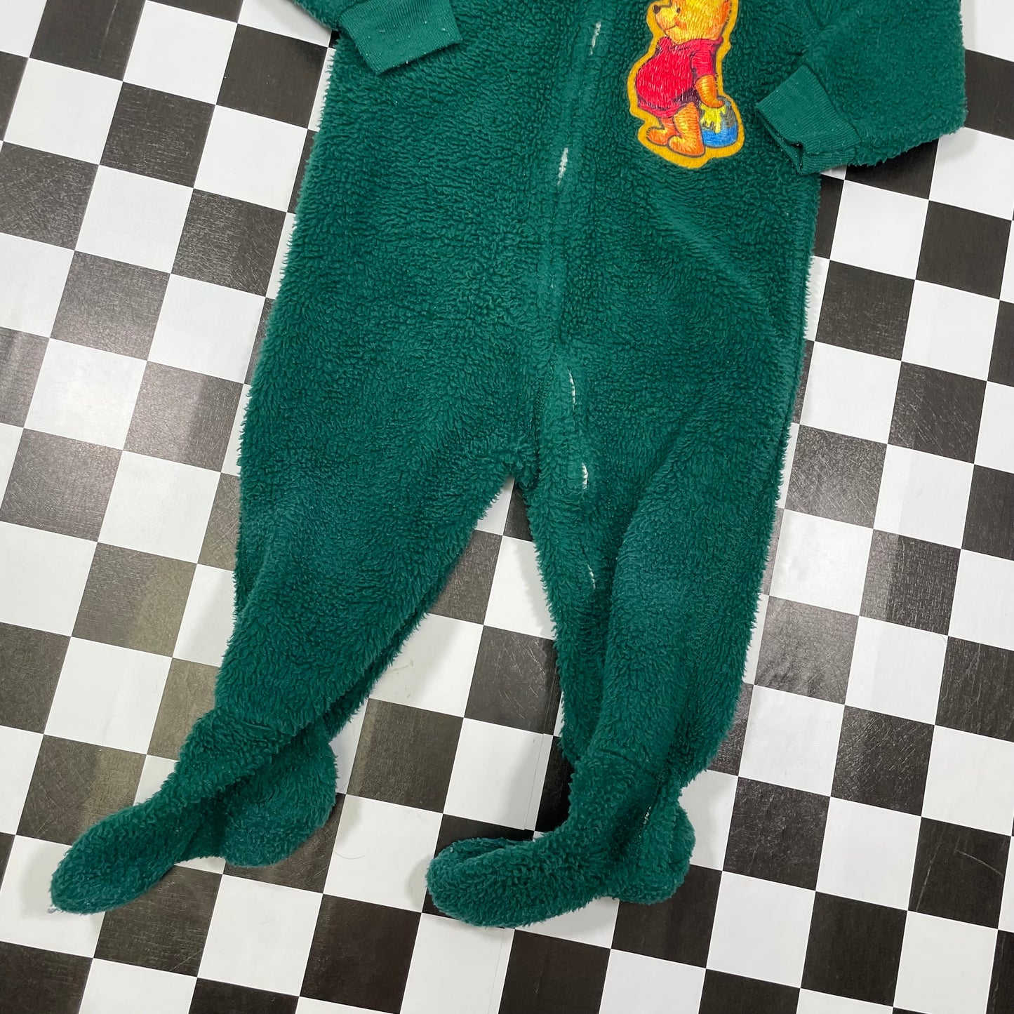 Vintage 1980's Winnie the Pooh Fleece Pajama Sleeper - 3/6 Months