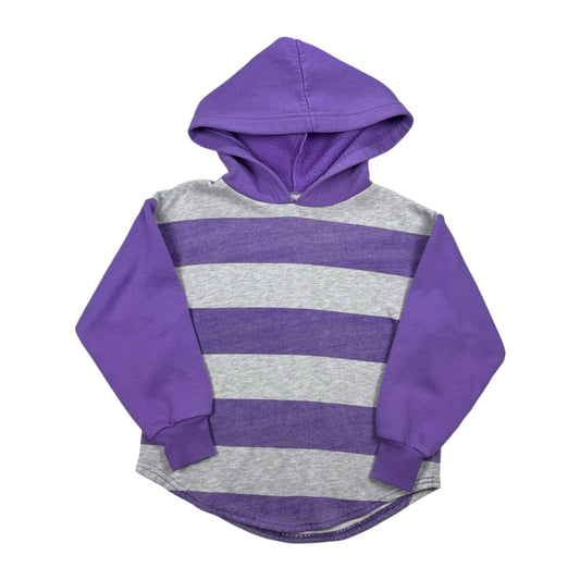 Vintage 1990's Willow Bay Purple Grey Striped Sweatshirt - Youth Size 6