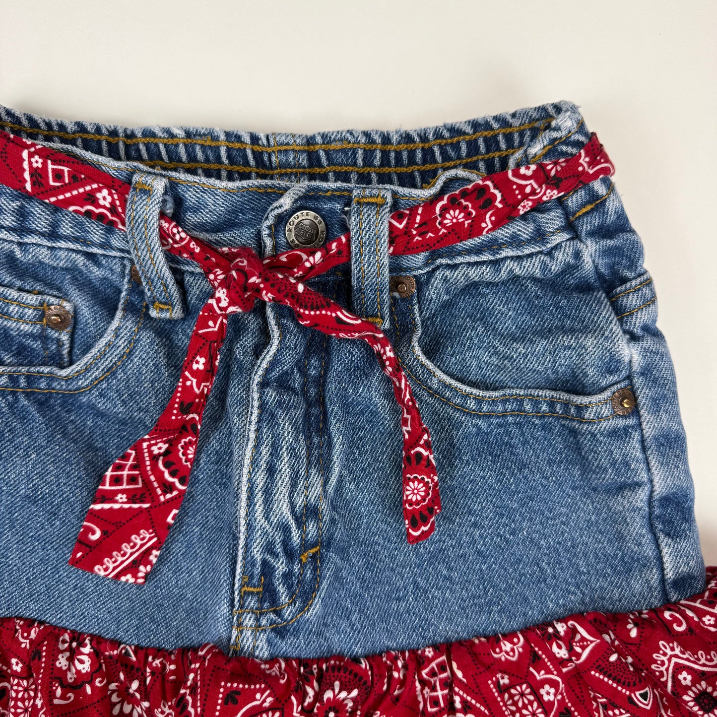 Vintage 1990's Route 66 Denim Skirt - 2T