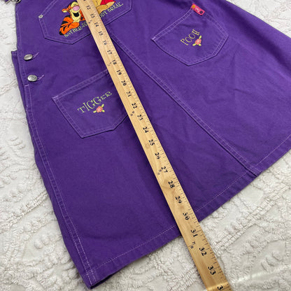 Vintage Winnie the Pooh Purple Overall Dress - Youth Large