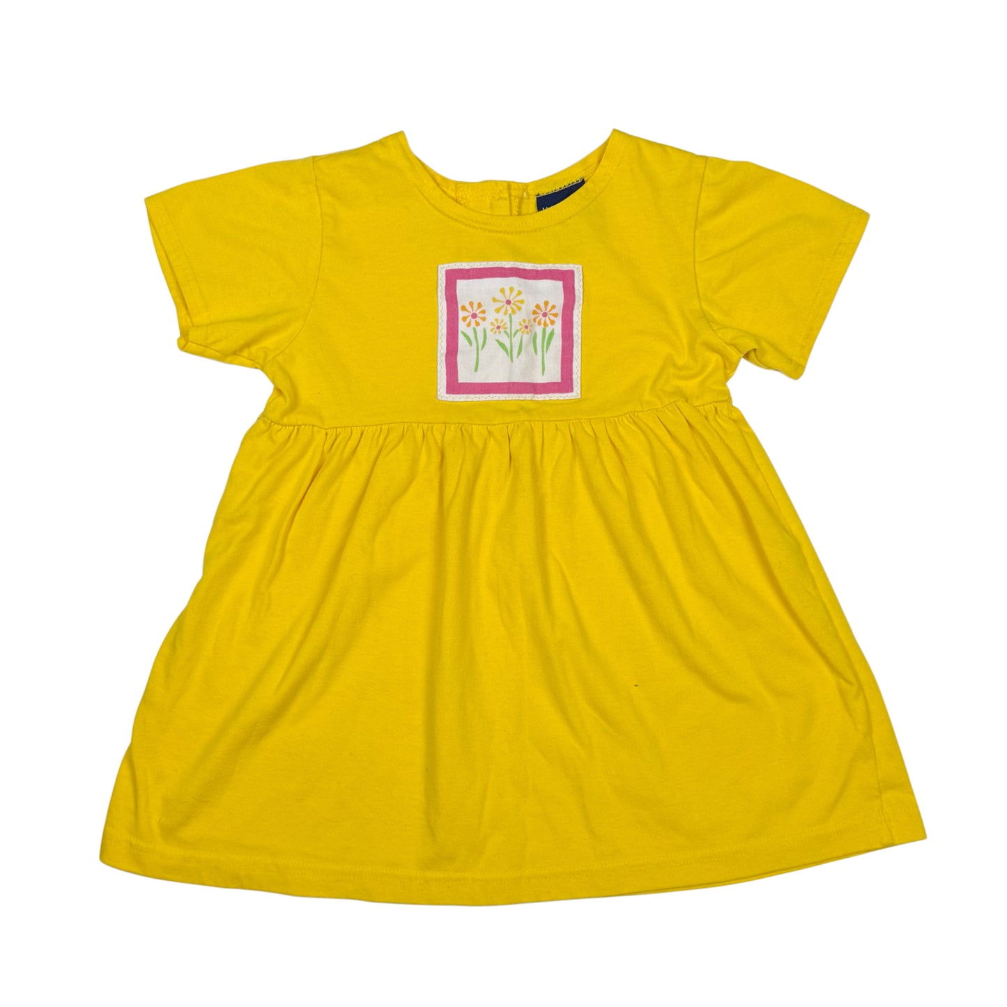 Vintage Honors Yellow Flower Dress - 4T