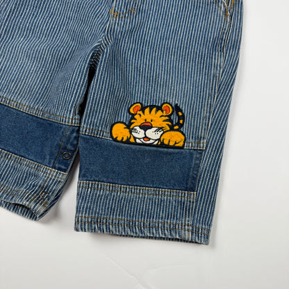 Vintage Tiger Striped Overalls - 12 Months