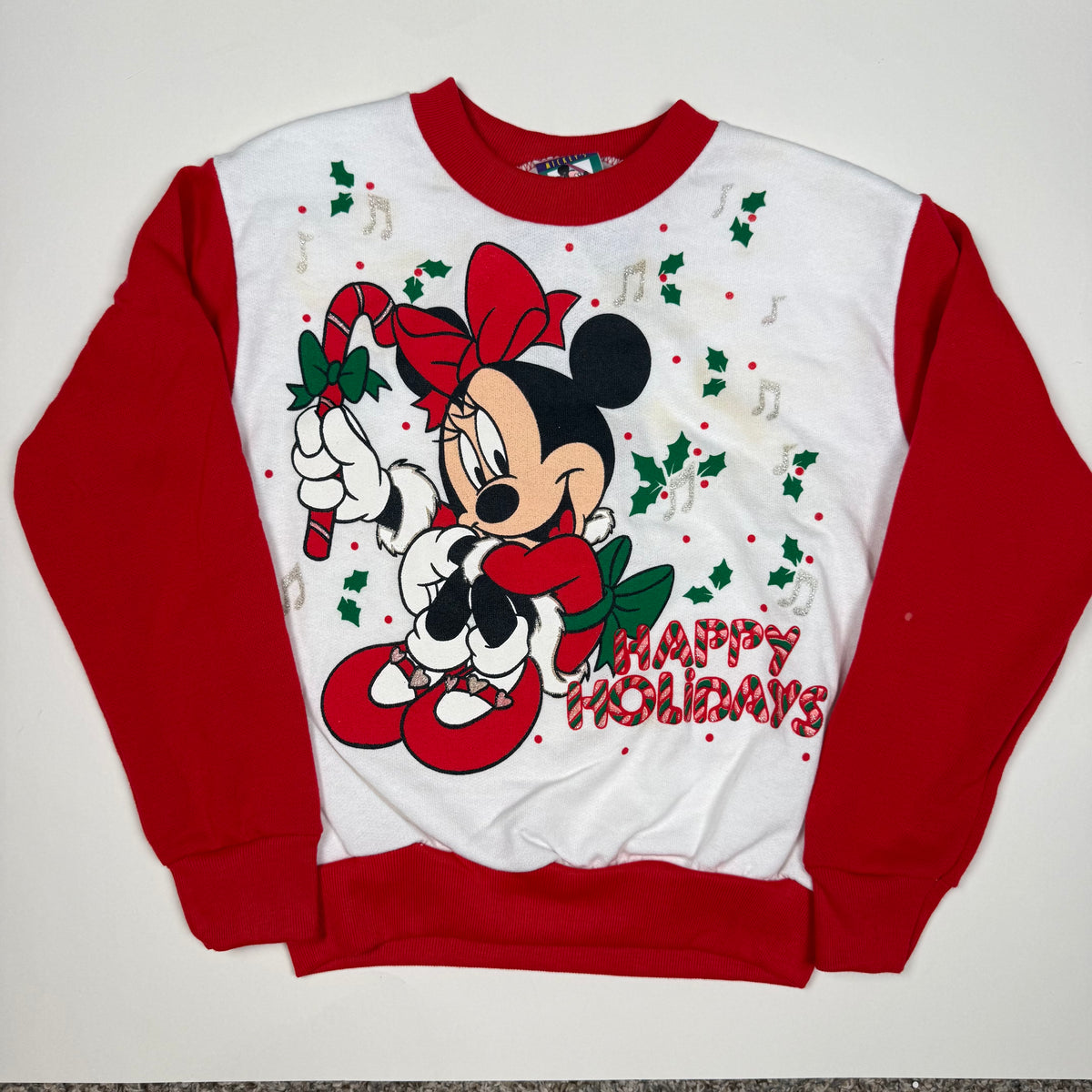Vintage 1990's Minnie Mouse Christmas Two Piece Set - Size 5/6
