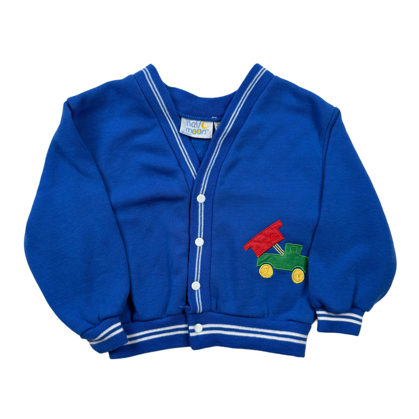 Vintage Half Moon Dump Truck Sweatshirt Cardigan - Baby 12 Months