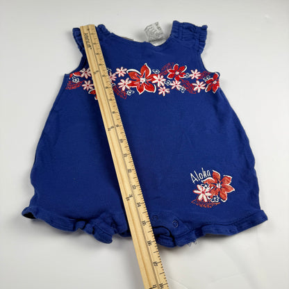 Vintage Hawaii Flower Romper - 18 Months