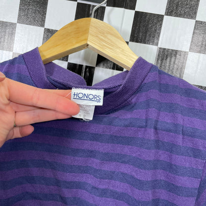 Vintage Purple Striped Shirt - Size 6