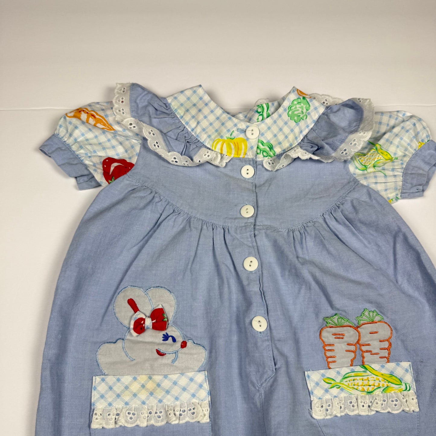 Vintage Vegetable Garden Romper - 12 Months