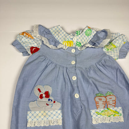 Vintage Vegetable Garden Romper - 12 Months