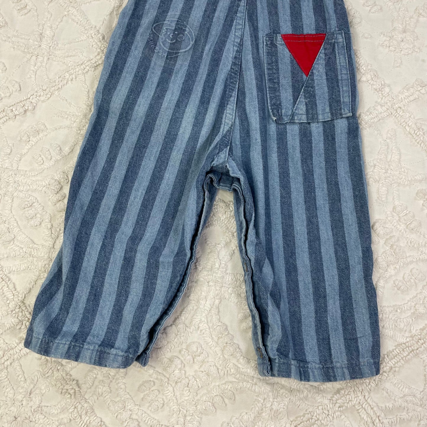 Vintage Oshkosh B'Gosh Striped Overalls - 18 Months