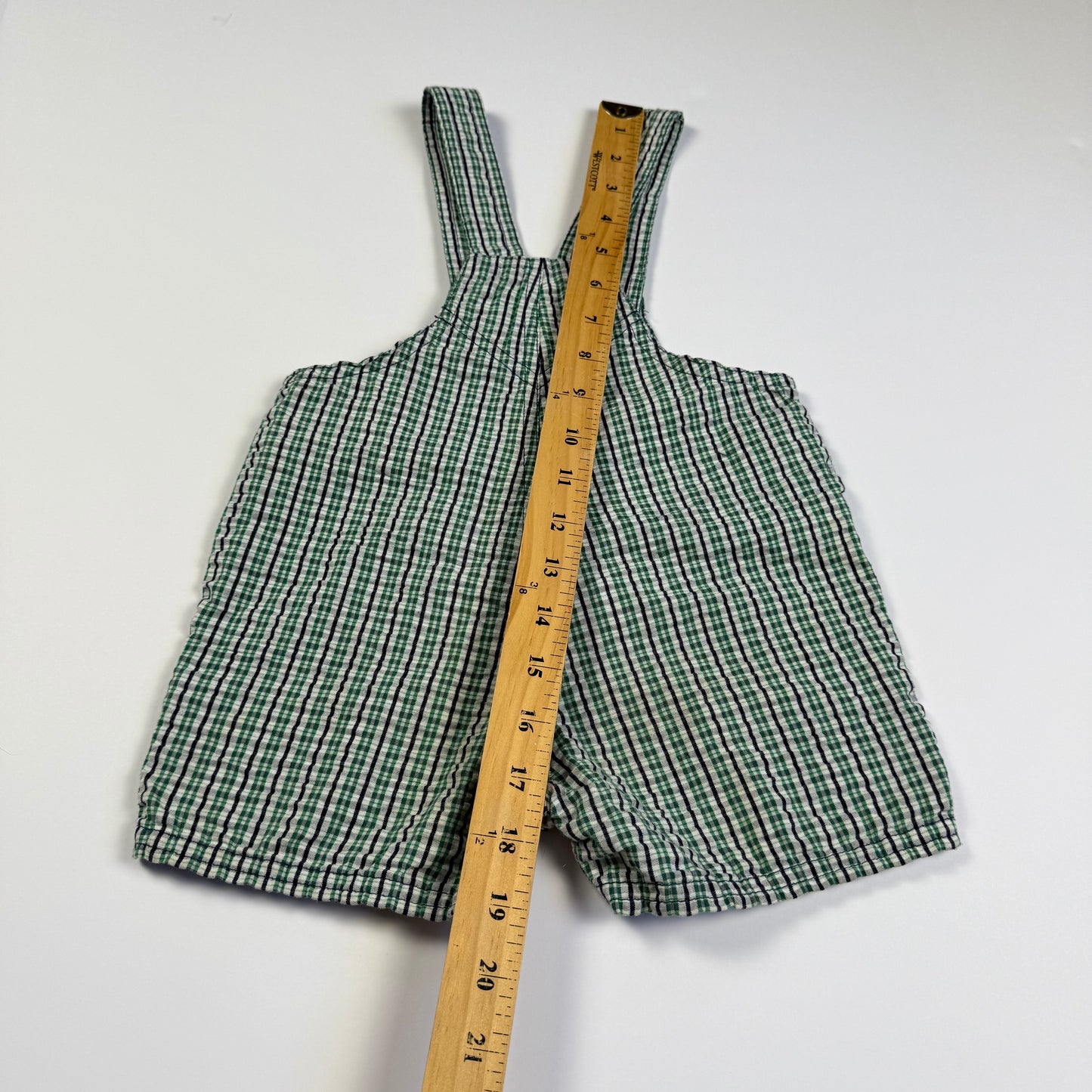 Vintage 1990's Winnie the Pooh Baseball Gingham Romper - 18 Months