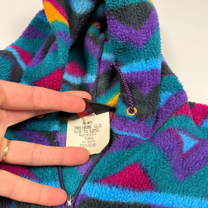 Vintage REI Funky Print Fleece Romper - 12 Months