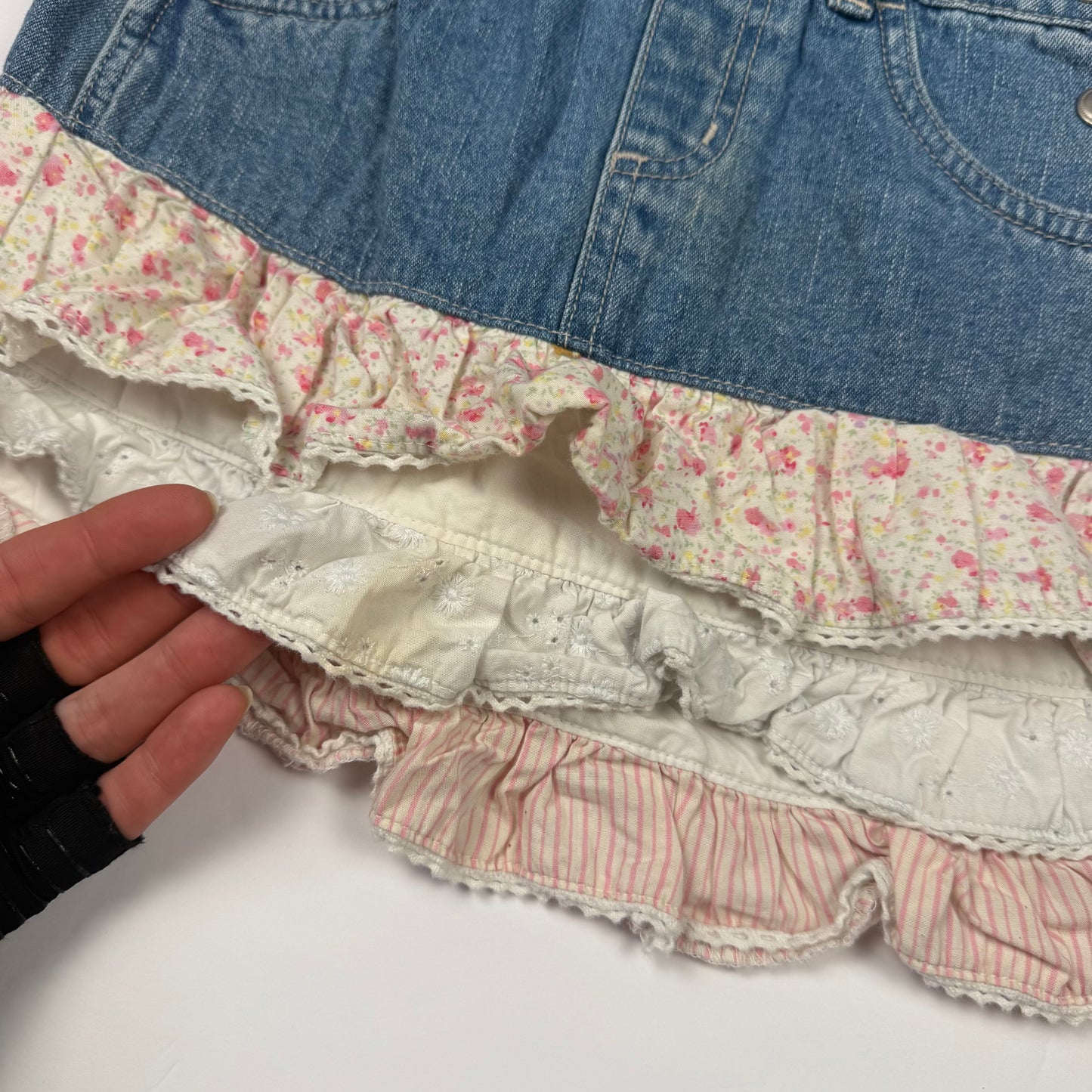Y2K Floral Denim Dress - 3T