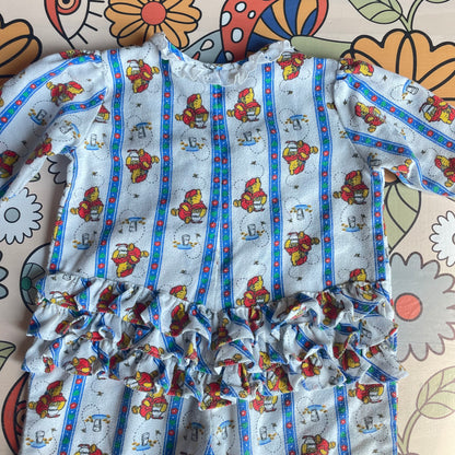 Vintage Winnie the Pooh Striped Sleeper - 18/24 Months