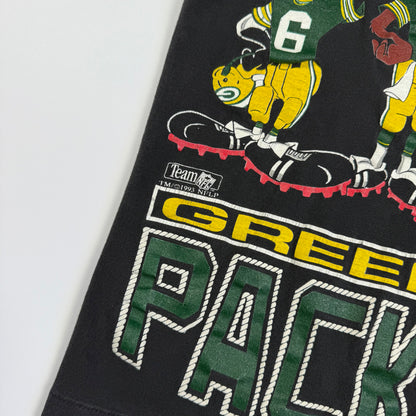 Vintage 1993 Green Bay Packers Looney Tunes T-Shirt - Youth Medium 8/10