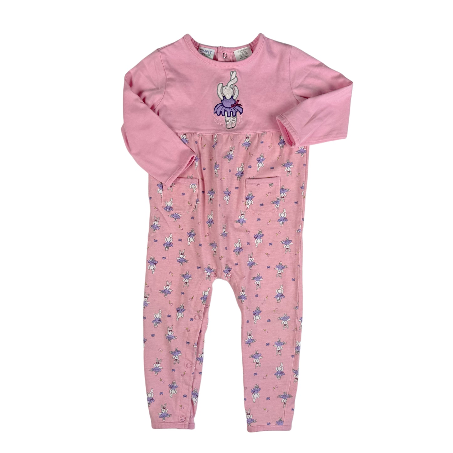 Vintage Simply Basic Ballerina Bunny Romper - 24 Months