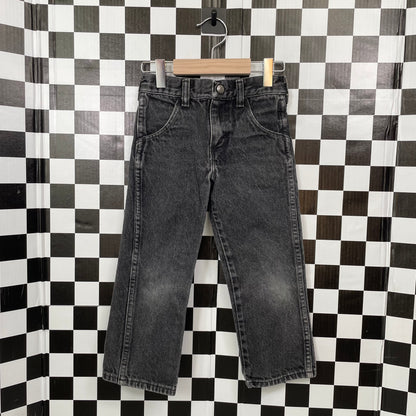 Vintage Rustler Faded Black Straight Leg Denim Jeans - 4T