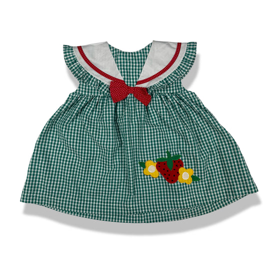 Vintage Cuties by Judy Strawberry Gingham Dress - 18 Months