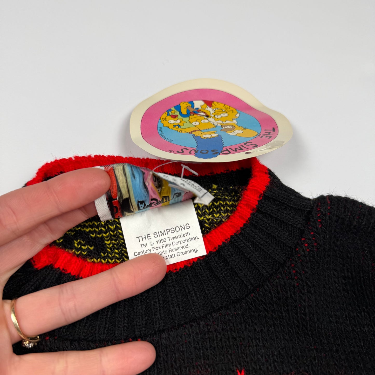 Vintage 1990 Simpsons Hot Cashew Sweater NWT - 4/5T
