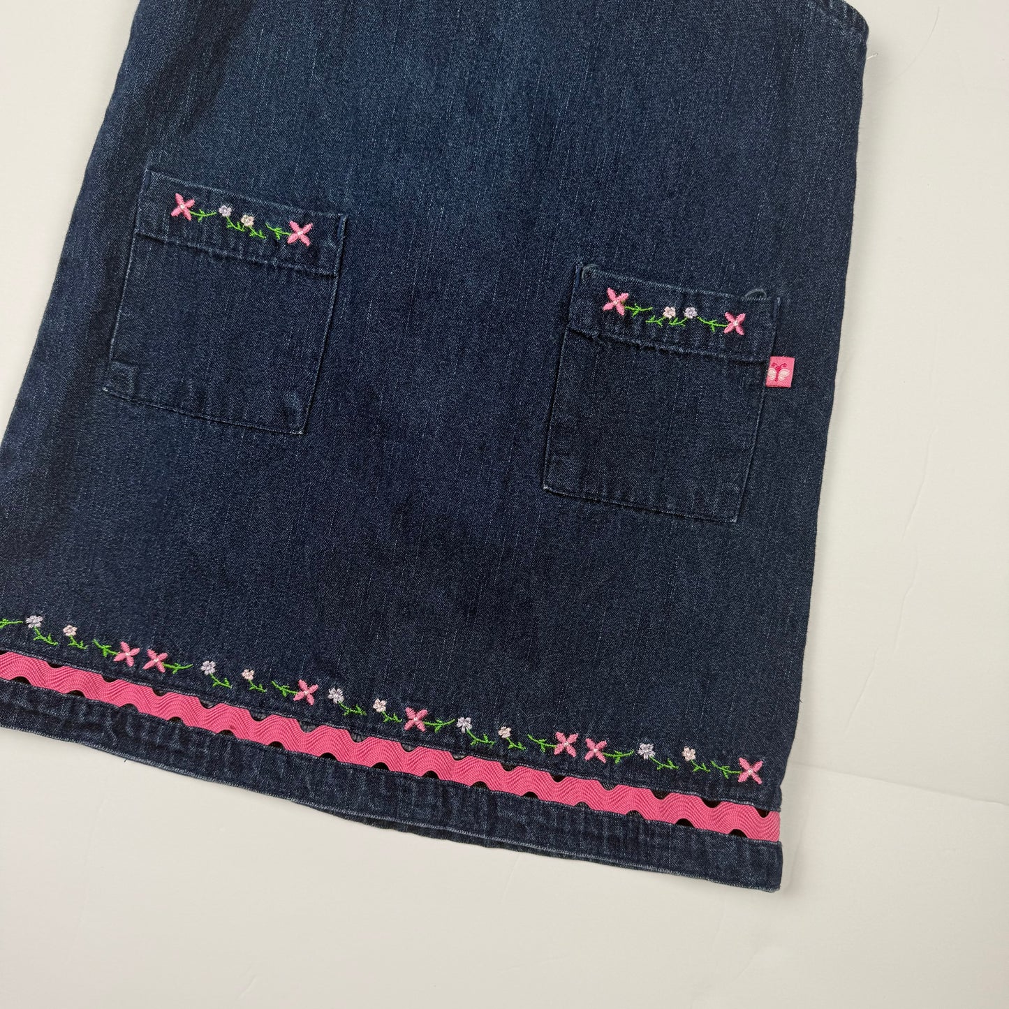 Y2K McKids Denim Floral Dress - 4T