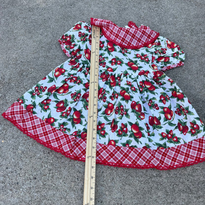 Vintage Cherry Collared Dress - 3T