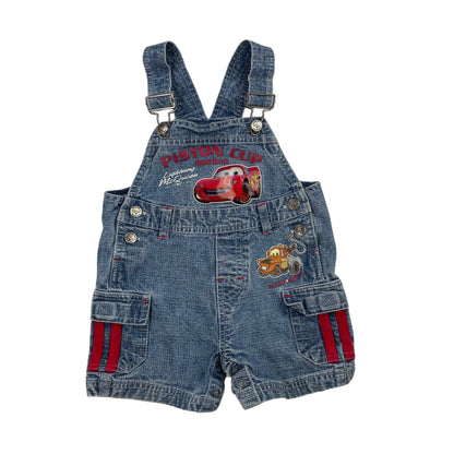 Y2K Cars Lightning McQueen Denim Shortalls - 18 Months