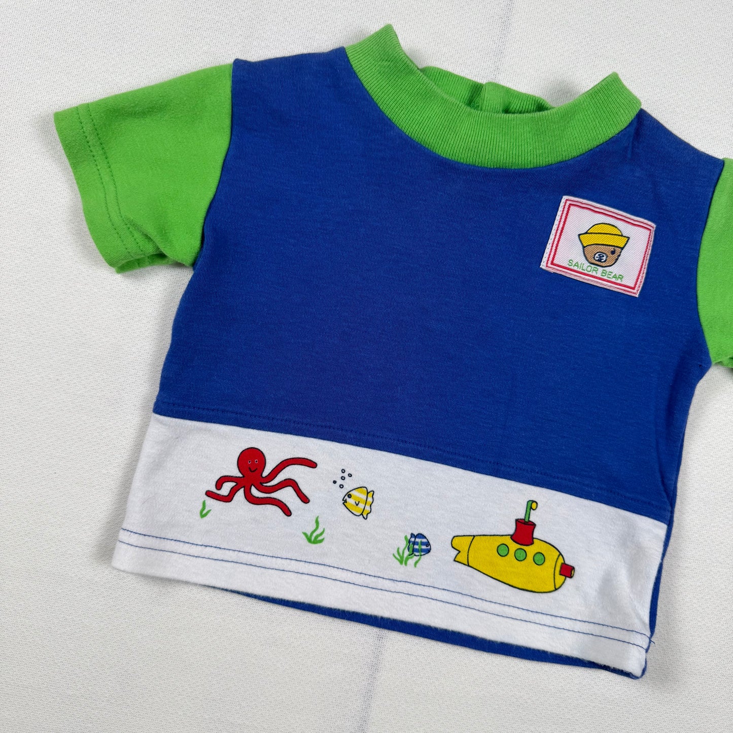Vintage Peek-A-Boo Baby Ocean Two Piece Set - 6/9 Months