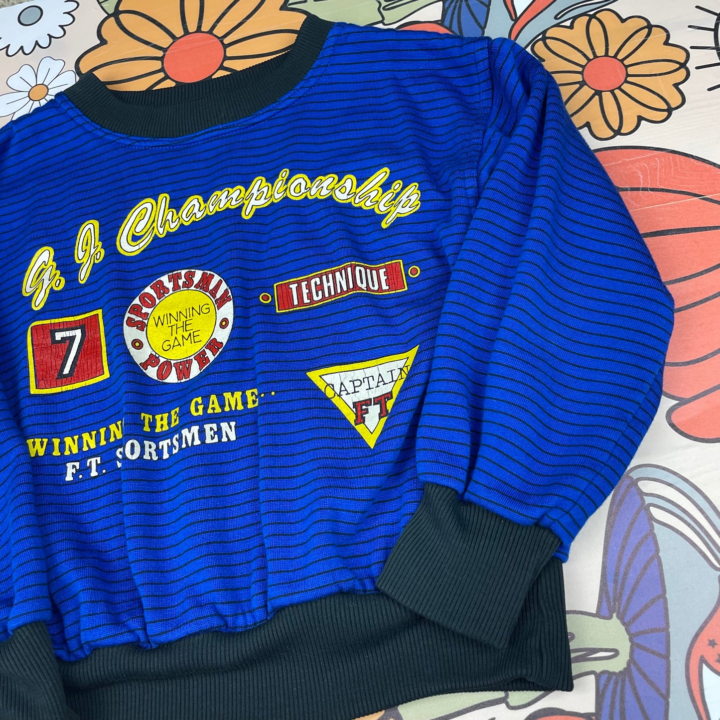 Vintage Championship Striped Sweatshirt - 5/6