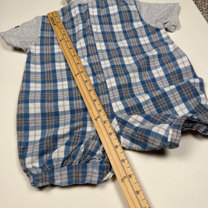 Vintage Oshkosh B'Gosh Plaid Romper - 12 Months