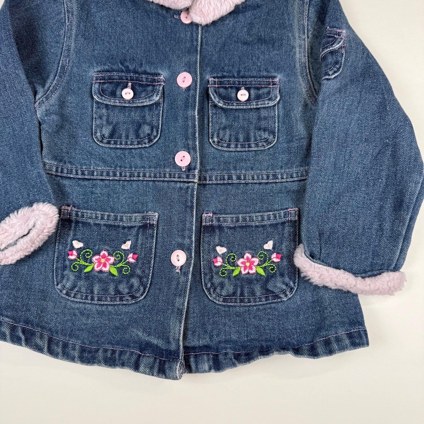 Y2K Young Hearts Denim Jacket - 3T