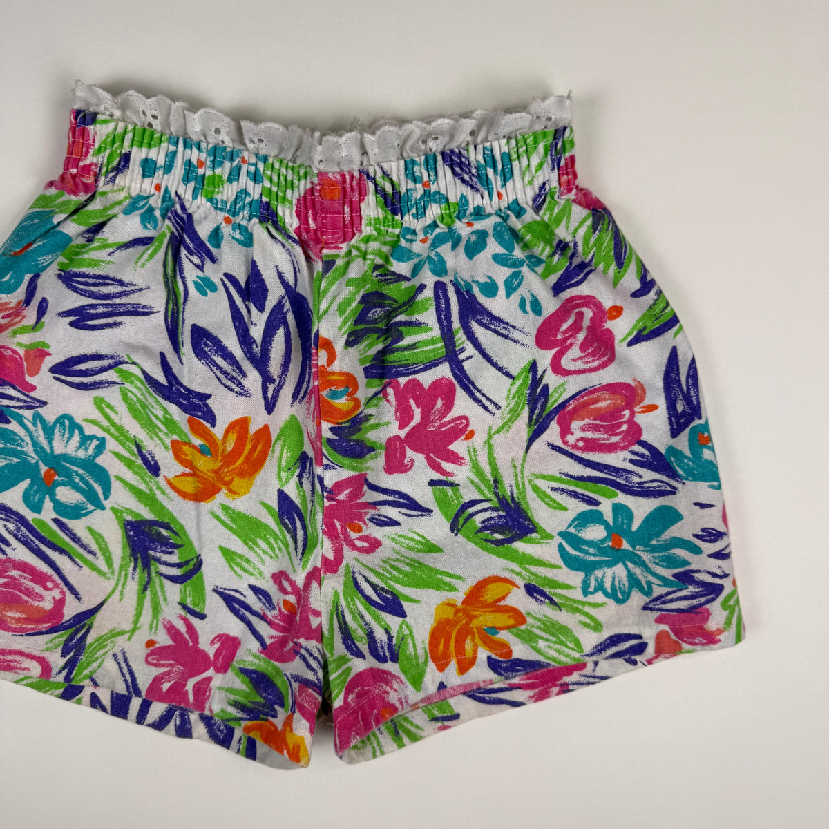 Y2K Andover Togs Floral Shorts - 3/4T