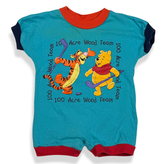 Vintage Pooh and Tigger Color Block Romper - 6 Months