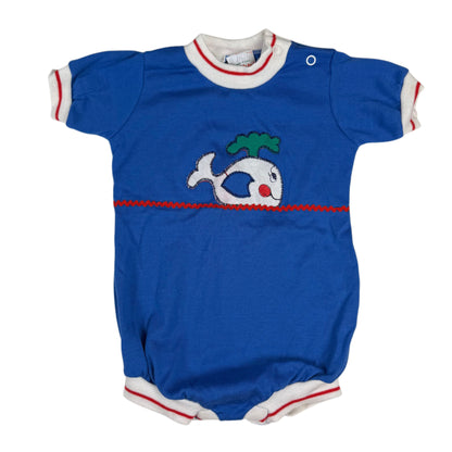 Vintage 1980's Health-Tex Whale Onesie - 18 Months