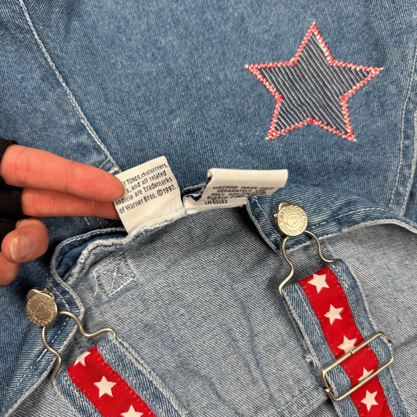 Vintage 1997 Tweety Denim Overalls - Youth Small